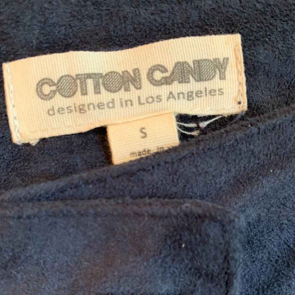 Cotton Candy LA Blue Suede Mini Skirt
